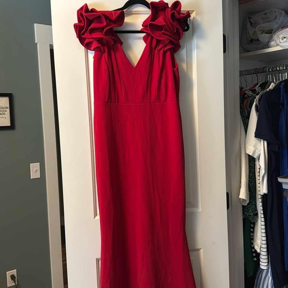 Ruffle Sleeve Mermaid Dress